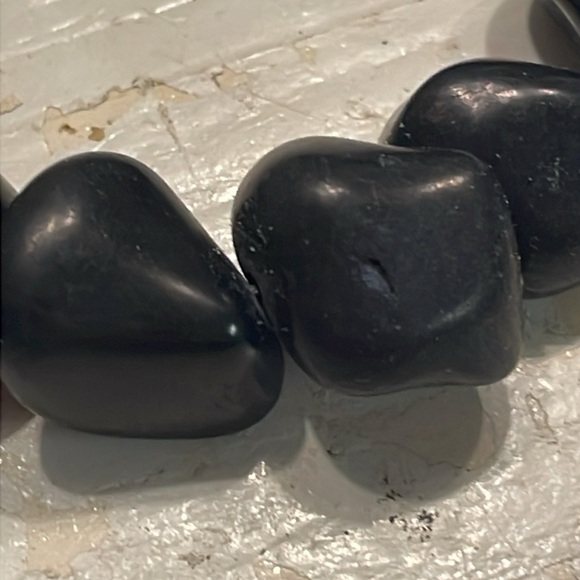 8” polished black onyx bracelet with lobster clasp - Picture 6 of 12